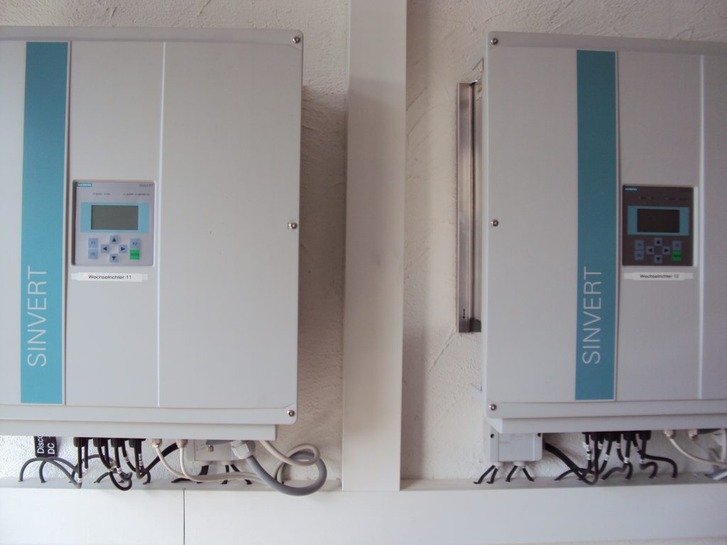 Bei der Solaranlage in der Nähe von Donauwörth wurden Siemens Wechselrichter verbaut